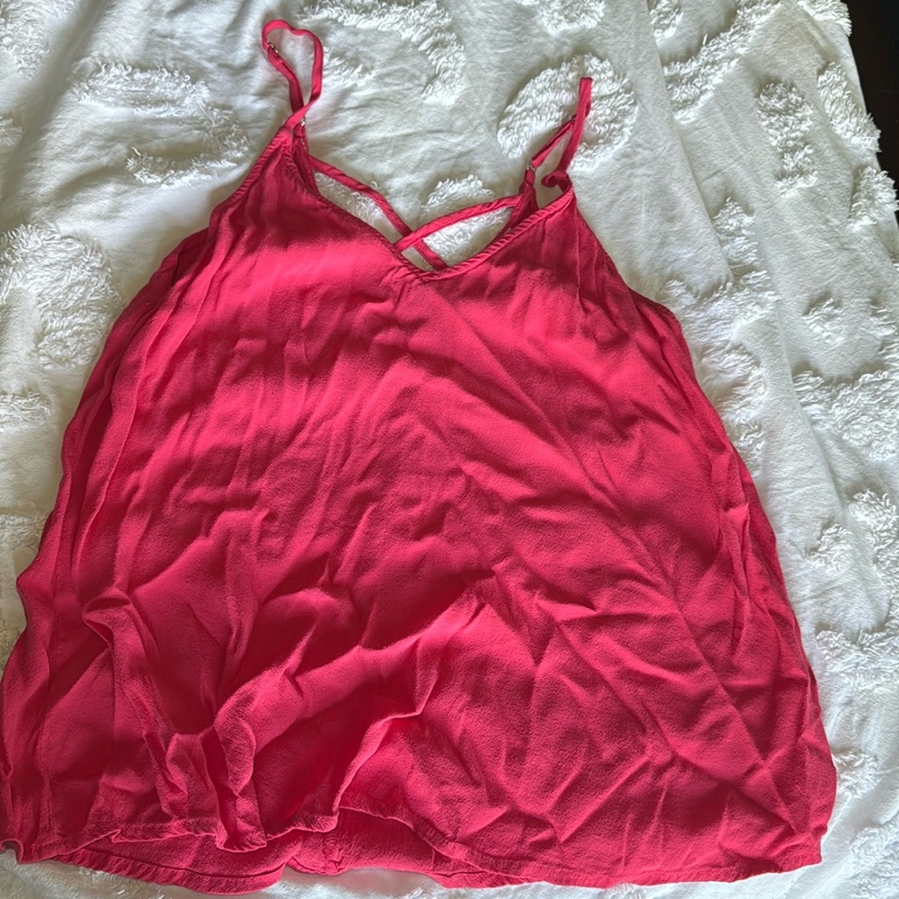 Mia Mi pink flowy tank size large